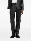 AllSaints Lynch leather panel trousers - Black