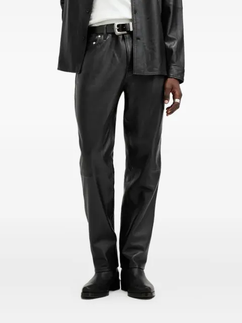 AllSaints Lynch leather panel trousers