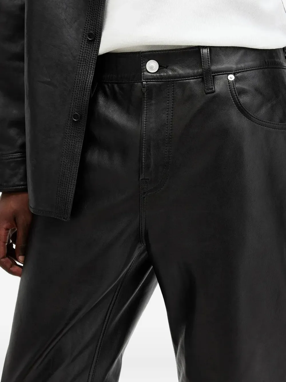 AllSaints Lynch broek met leren vlak Zwart