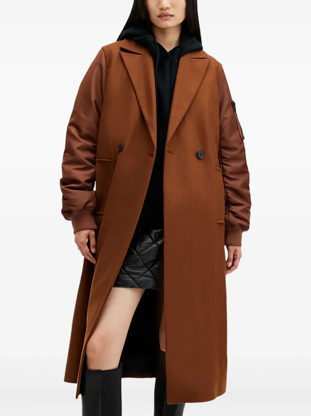 AllSaints ダブルコート - ブラウン AllSaints ダブルコート - ブラウン