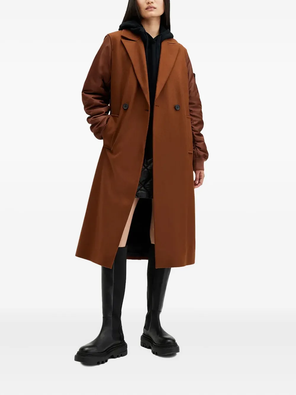 AllSaints wool-blend double-breasted coat | Double Breasted & Peacoats | Image 2