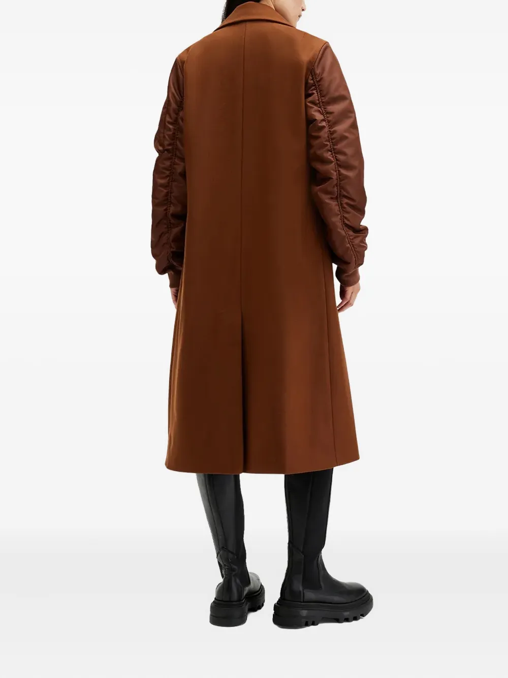 AllSaints Jas met dubbele rij knopen Bruin