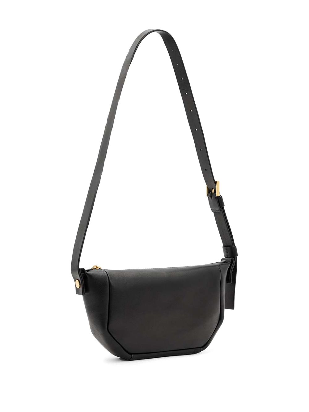 AllSaints Leren crossbodytas - Zwart