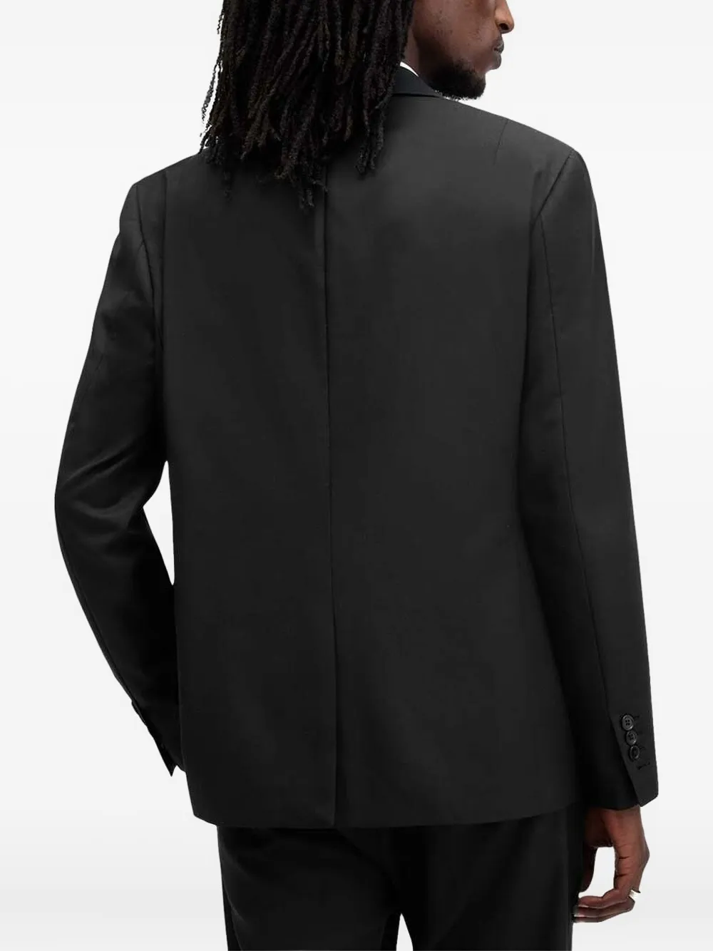 AllSaints Blazer met enkele rij knopen en vlakken Zwart