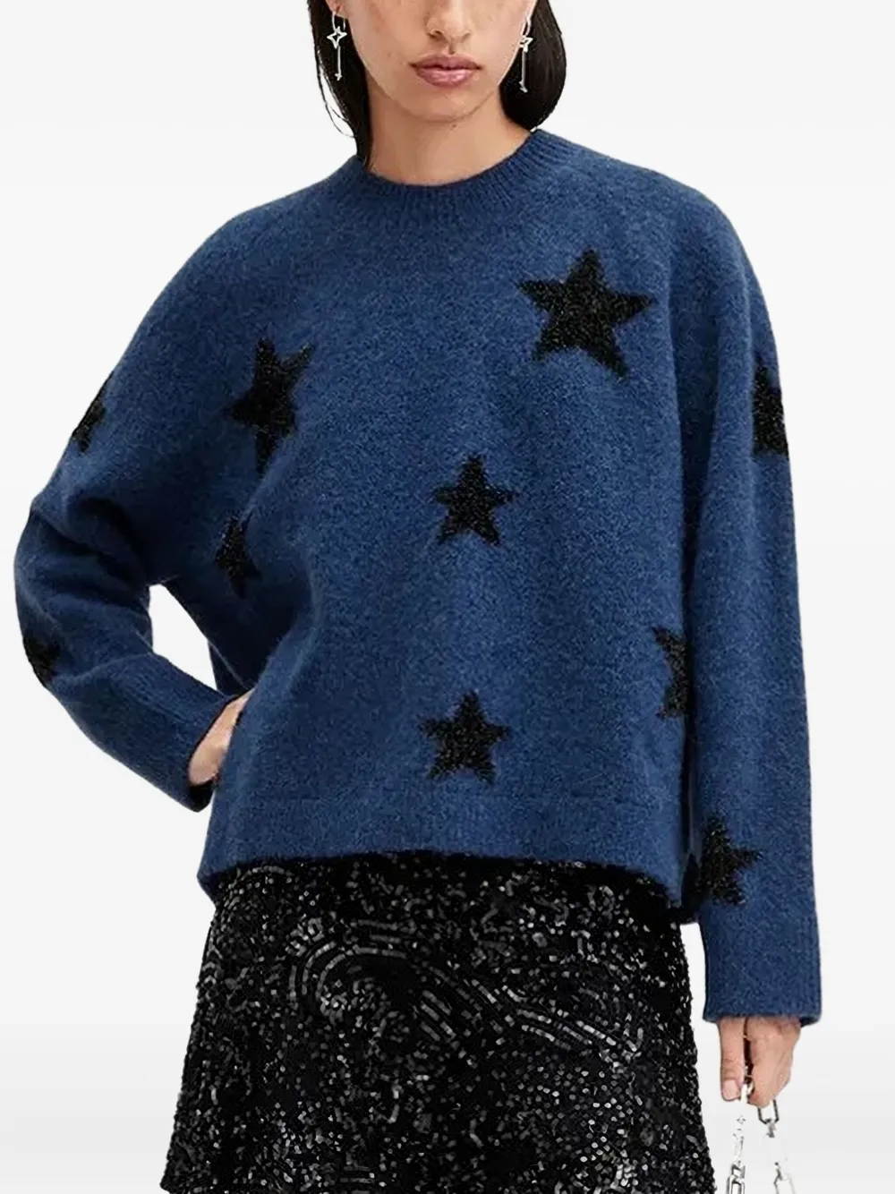 AllSaints Starlet intarsia-print jumper - ブルー AllSaints Starlet intarsia-print jumper - ブルー