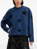 AllSaints Starlet intarsia-print jumper - Blue