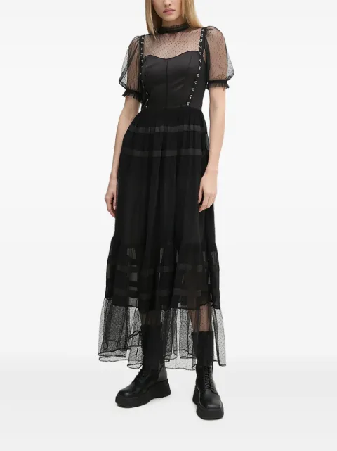 AllSaints eyelet-detailed tulle dress