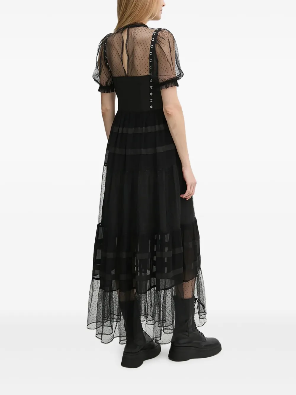 AllSaints Tulen jurk met ringlets - Zwart