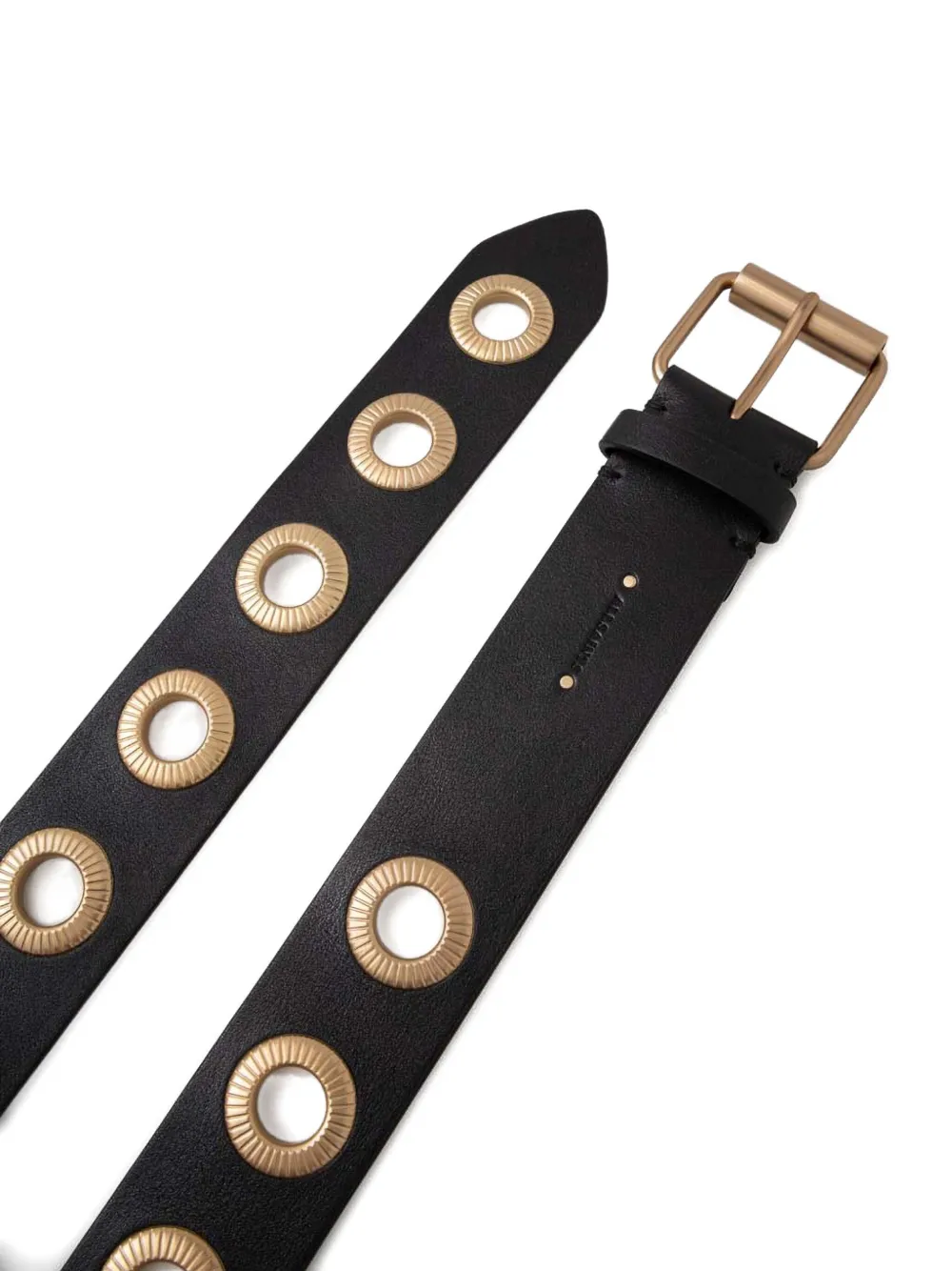 AllSaints eyelet-embellished leather belt - Zwart