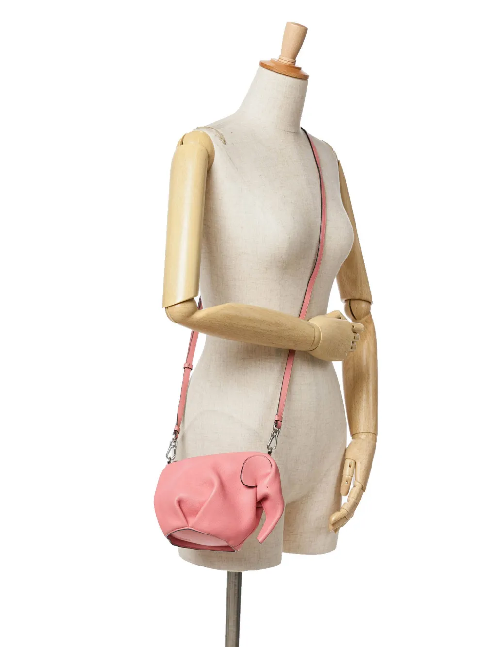 Loewe Pre-Owned 2000-2023 Mini Leather Elephant crossbody bag - Roze