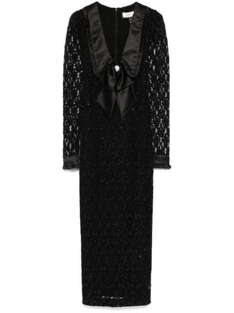 NISSA floral-lace maxi dress