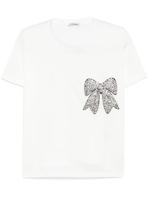 Parlor playera con moño de cristal