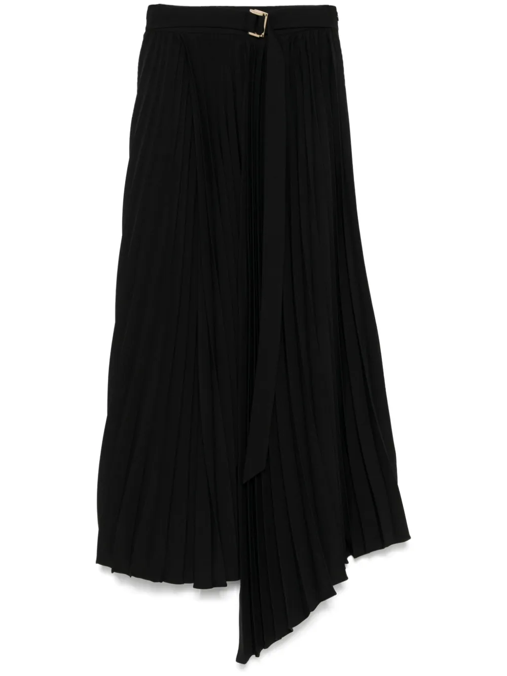 belted midi skirt