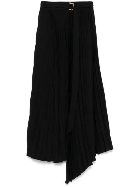 Parlor belted midi skirt
