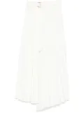 Parlor belted midi skirt - White