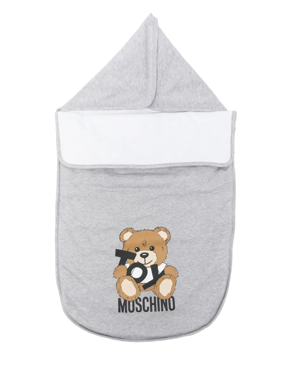 Moschino Kids Leo slaapzak met Teddy-print Grijs