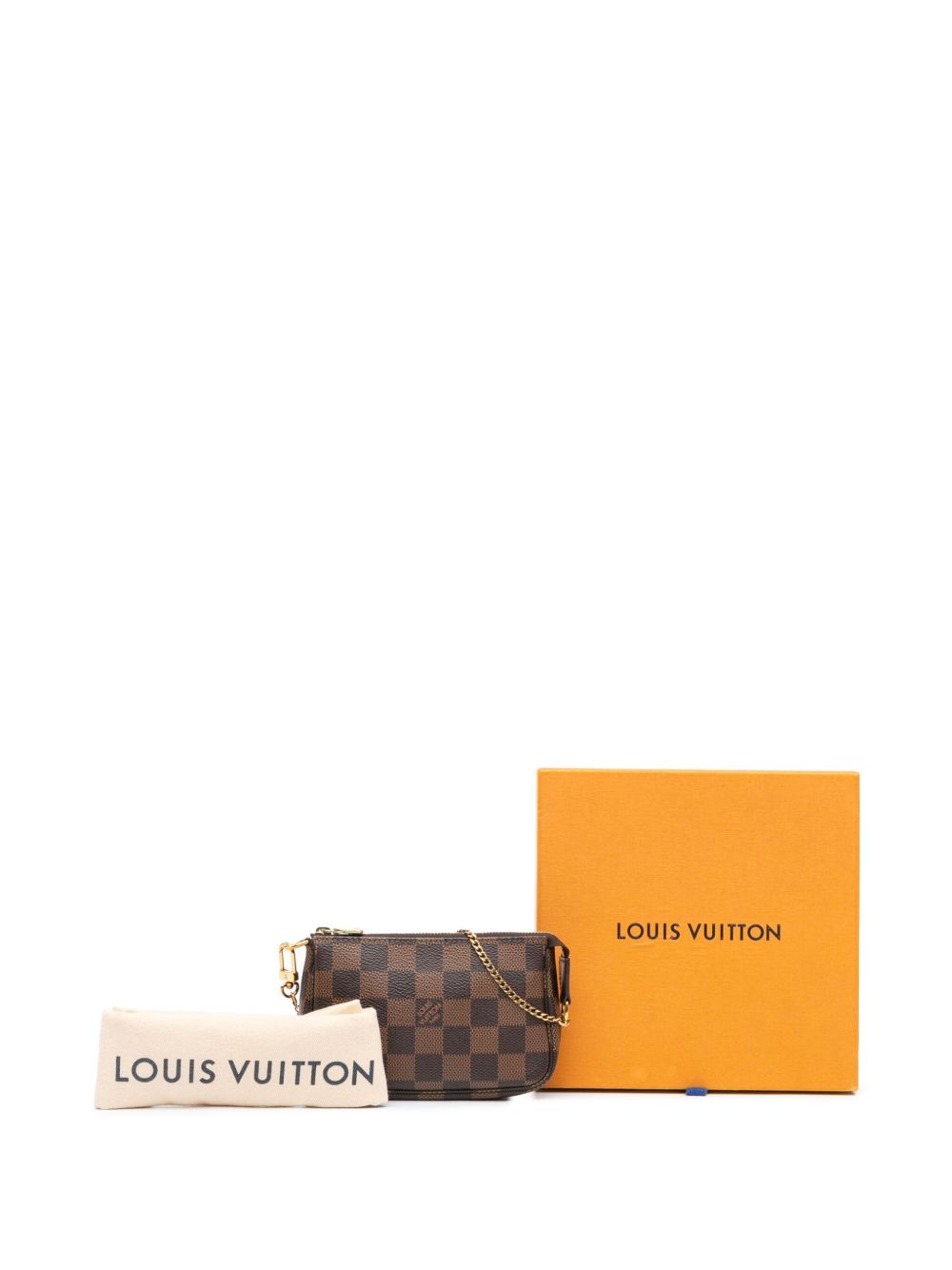 Louis Vuitton Pre-Owned 2020 Damier Ebene kleine Pochette Accessoires handtas - Bruin