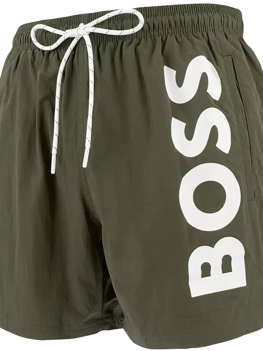HUGO Zwembroek met logoprint Groen
