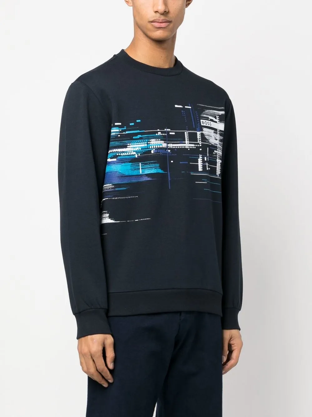 Shop Hugo Boss Salbonic Sweatshirt In Blau