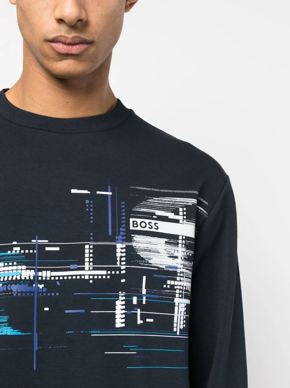 Shop Hugo Boss Salbonic Sweatshirt In Blau