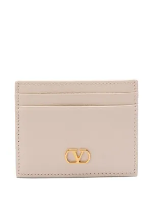 Valentino Garavani チェリーアップリケ レザー財布 | ピンク
