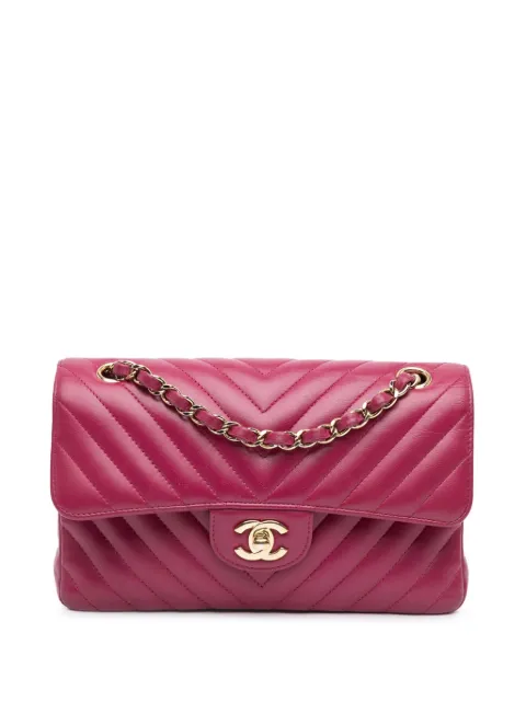 CHANEL Pre-Owned 2018-2019 Small Classic Chevron Lambskin Double Flap shoulder bag