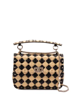 Valentino Garavani スタッズ キルティング ハンドバッグ | シルバー