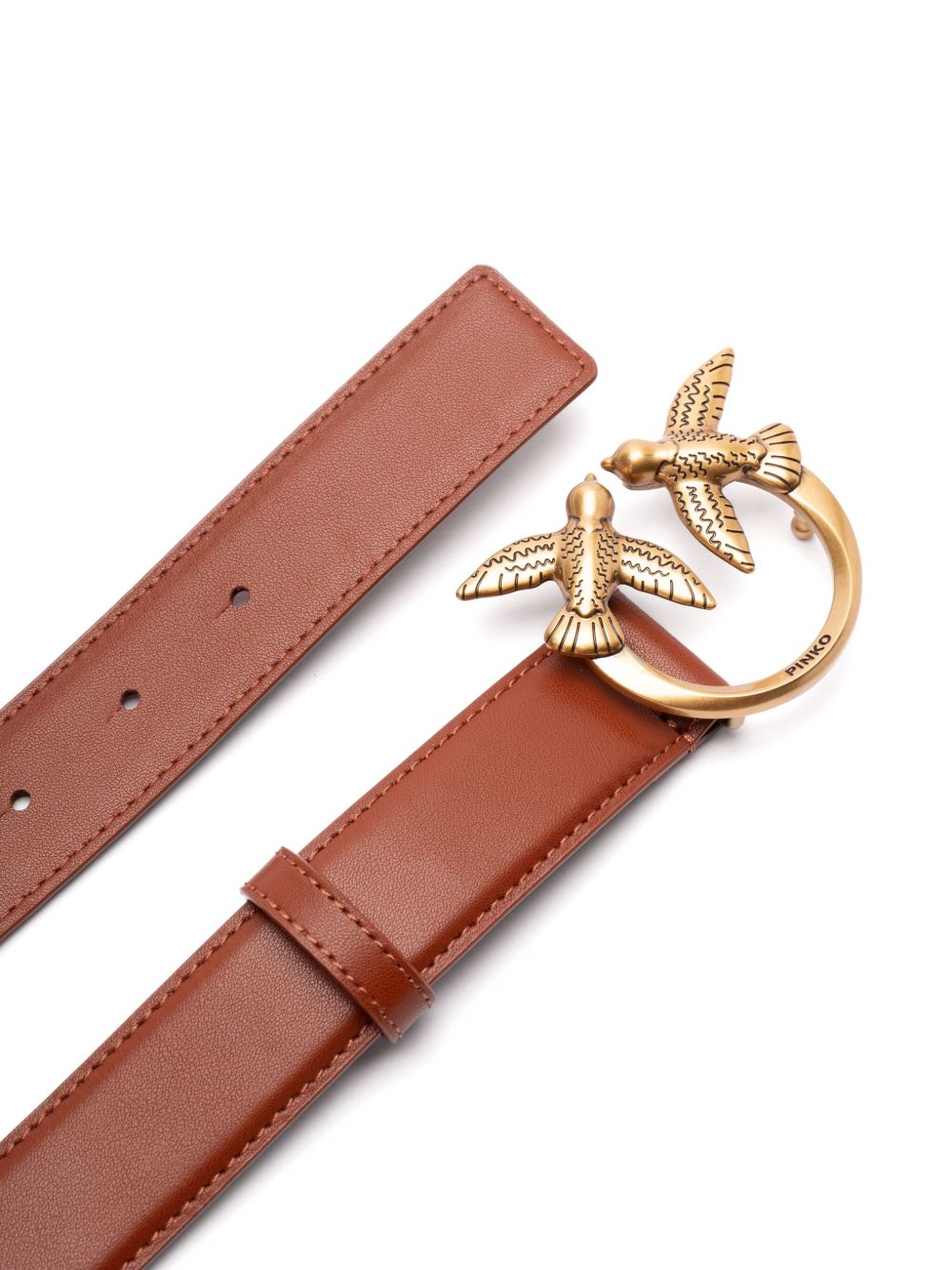 PINKO Love Birds-buckle belt - Bruin