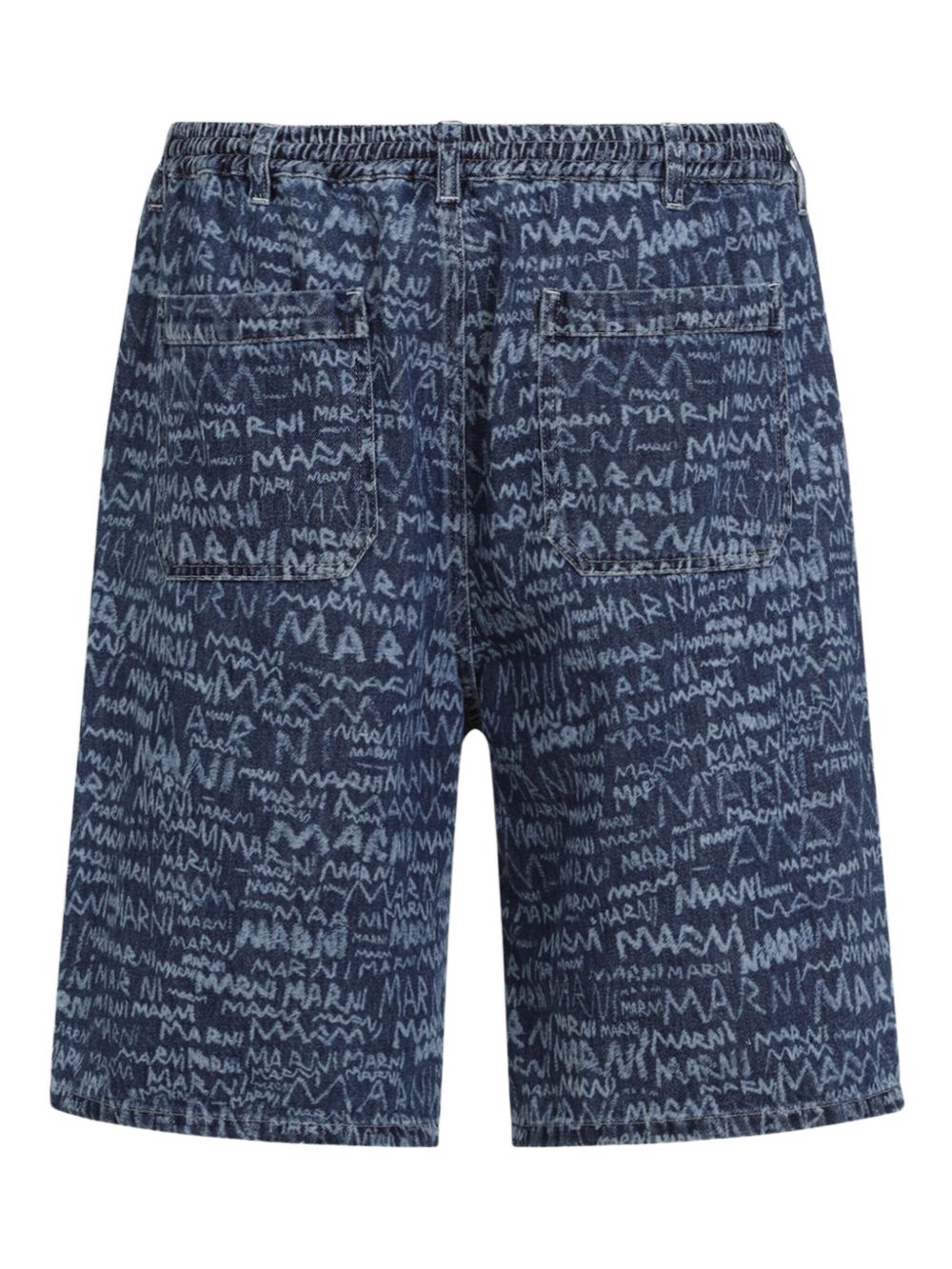 Marni Shorts met logoprint - Blauw