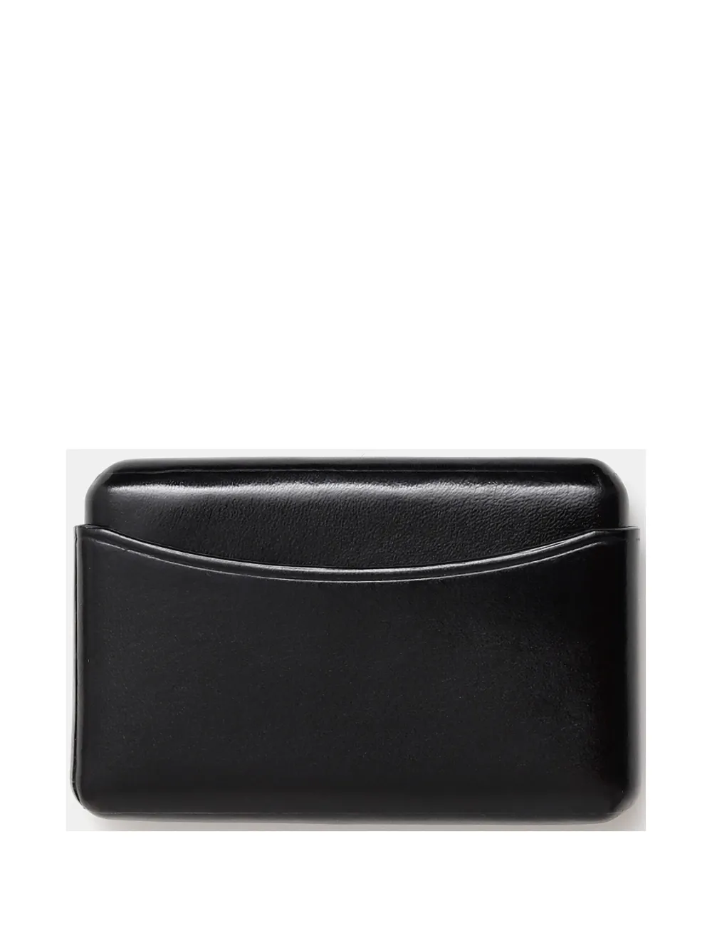 Lemaire Leather Card Holder In Schwarz