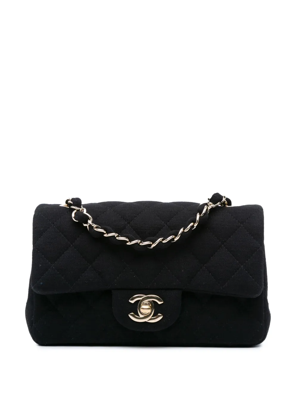 Image 1 of CHANEL Pre-Owned 2016-2017 Mini Rectangular Classic Jersey Single Flap crossbody bag
