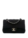 CHANEL Pre-Owned 2016-2017 Mini Rectangular Classic Jersey Single Flap crossbody bag - Black