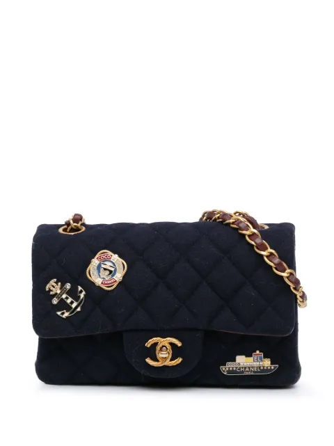 CHANEL Pre-Owned 2018-2019 Mini Rectangular Classic Jersey Sailor Single Flap crossbody bag 7837AMJRNXLOA2TU - 0