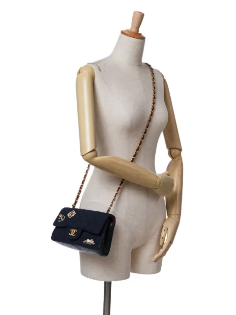 CHANEL Pre-Owned 2018-2019 Mini Rectangular Classic Jersey Sailor Single Flap crossbody bag 7837AMJRNXLOA2TU - 1