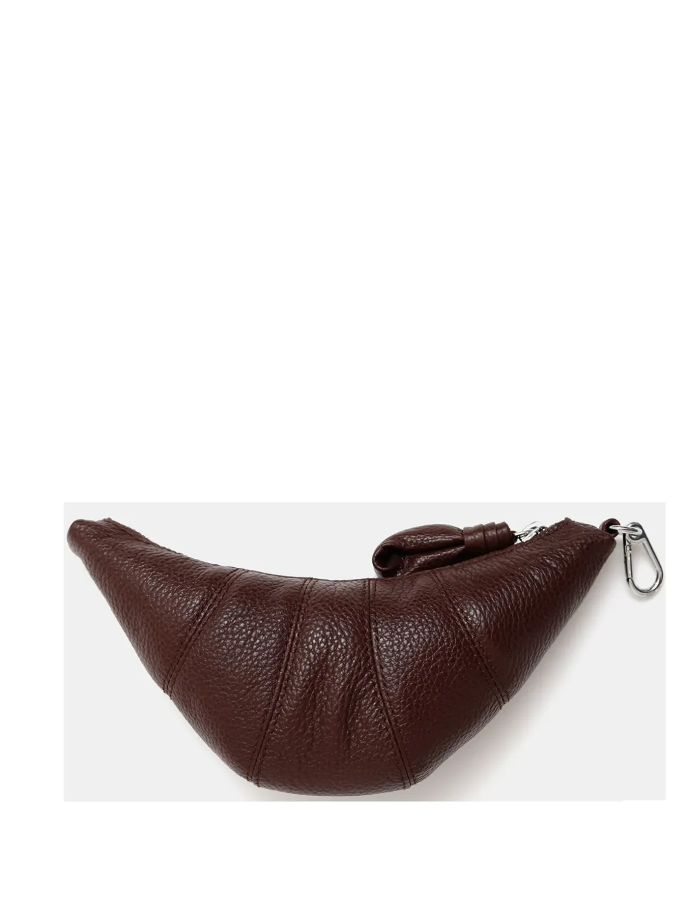 Lemaire Croissant Grain Leather Coin Purse In Brown