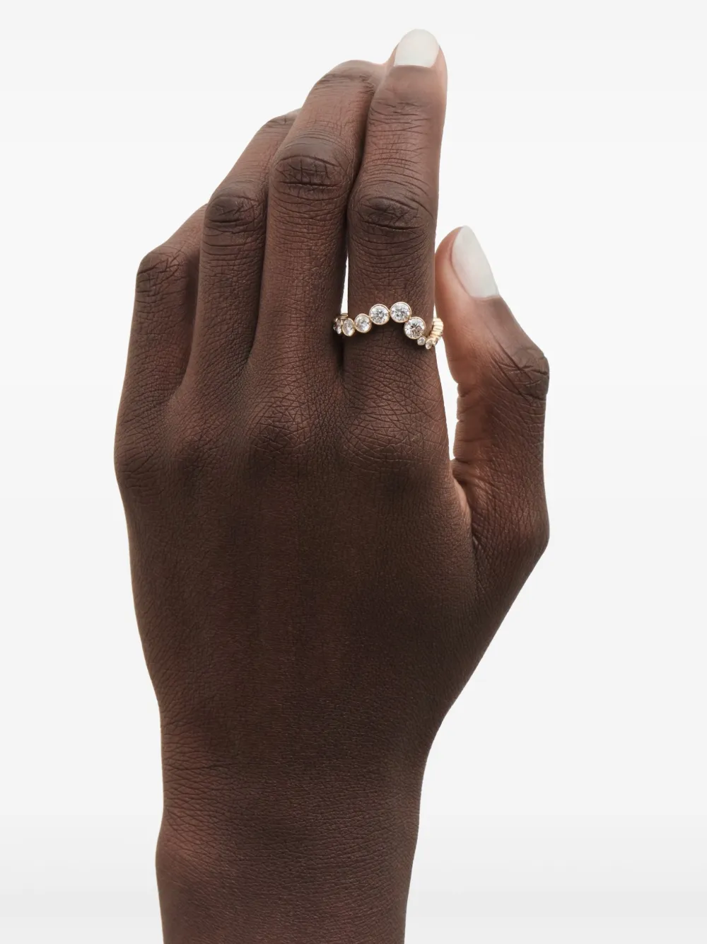 Sophie Bille Brahe 18kt gerecycled geelgouden Ensemble Ocean ring met diamant