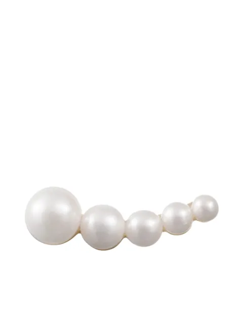 Sophie Bille Brahe Orecchino Petit Croissant Japonais in oro giallo 14kt riciclato con perle d'acqua dolce