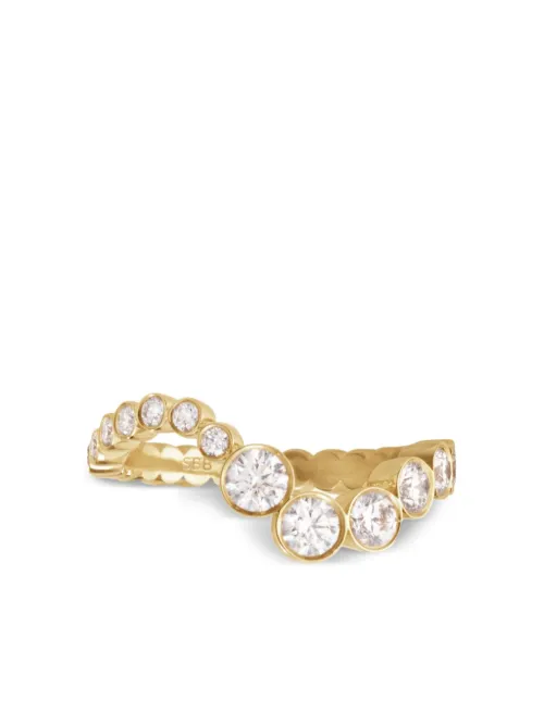 Bague Ensemble Ocean en recyclé 18ct pavée de diamants - Sophie Bille Brahe - Modalova