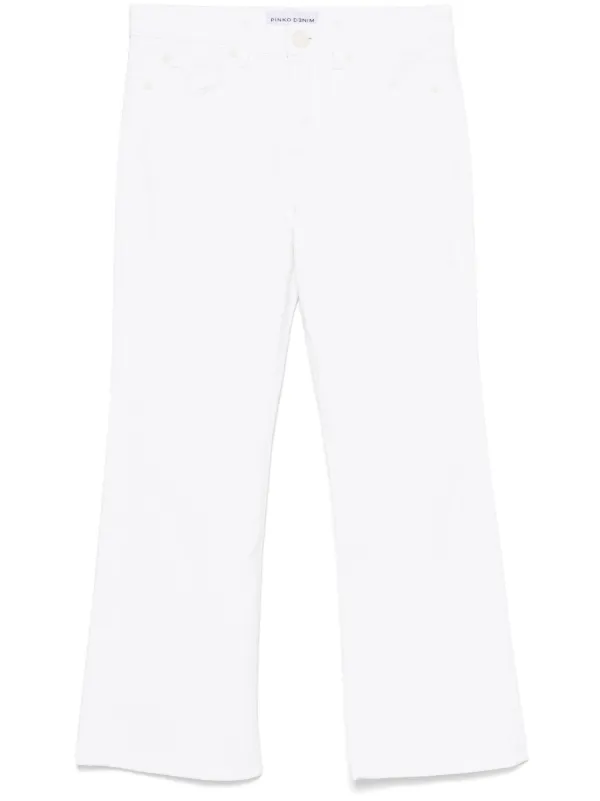 【関税&送料込】Pinko Jeans White Pinko JEAN High Rise GIGI Slim Fit Jeans women - Glamood Outlet