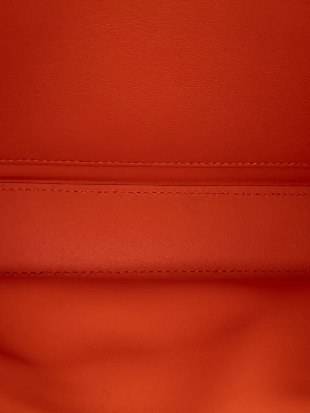 Pre-owned Celine 2021 Triomphe Calfskin Cuir Chain Shoulder Bag In Orange