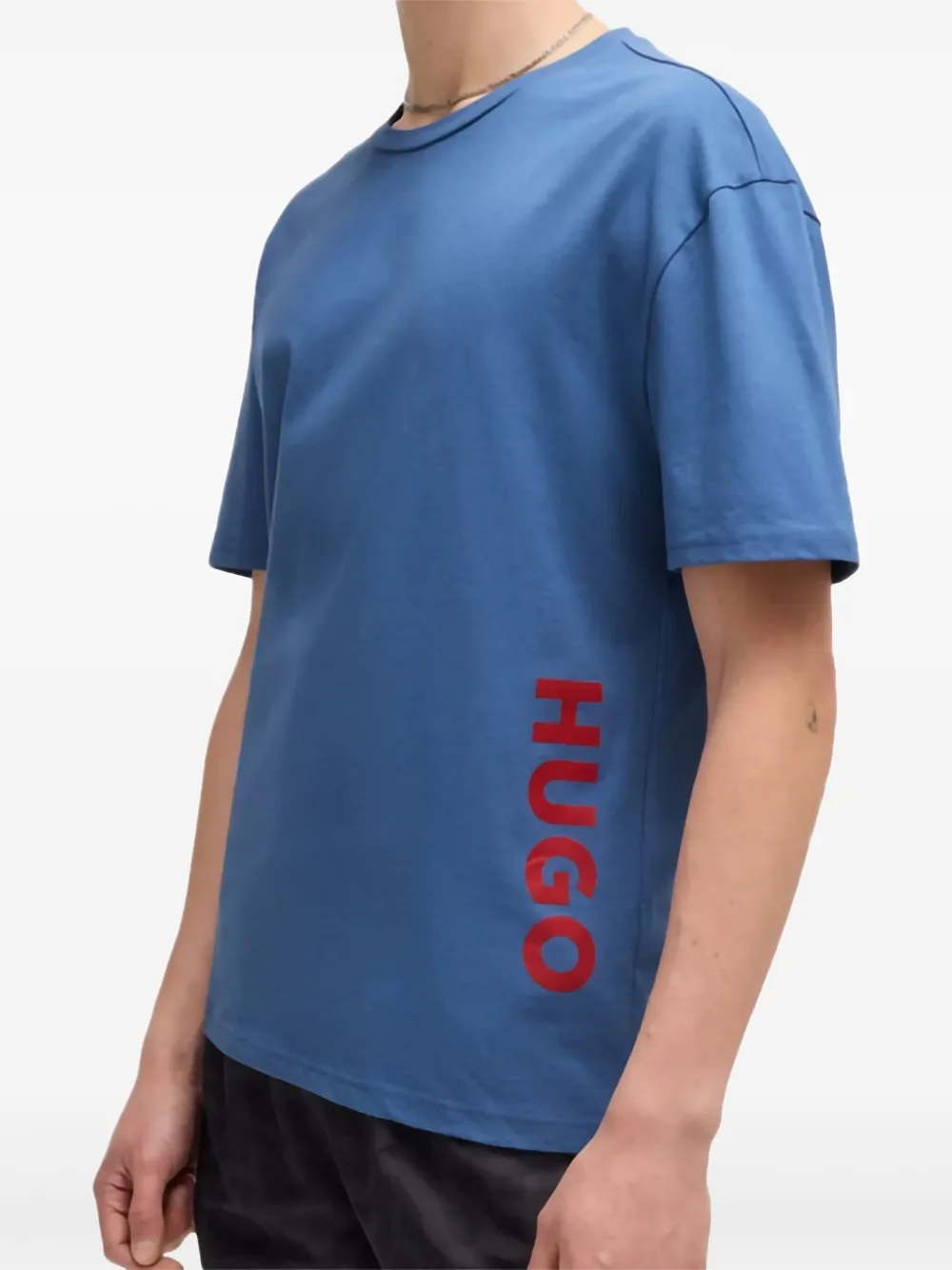 HUGO logo-print T-shirt - Blauw