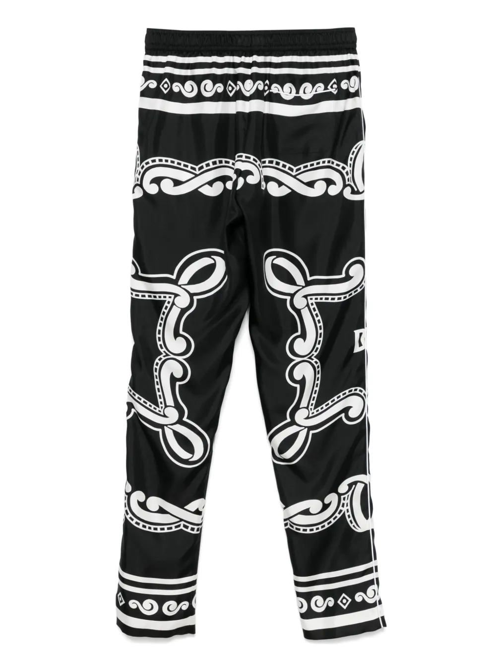 Dolce & Gabbana silk pajamas-style trousers - Zwart