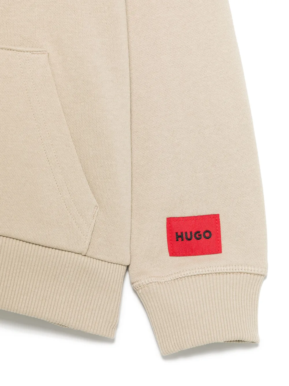 HUGO KIDS Hoodie met geborduurd logo Beige