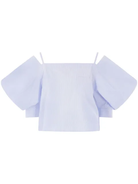 sacai blusa con rayas estampadas