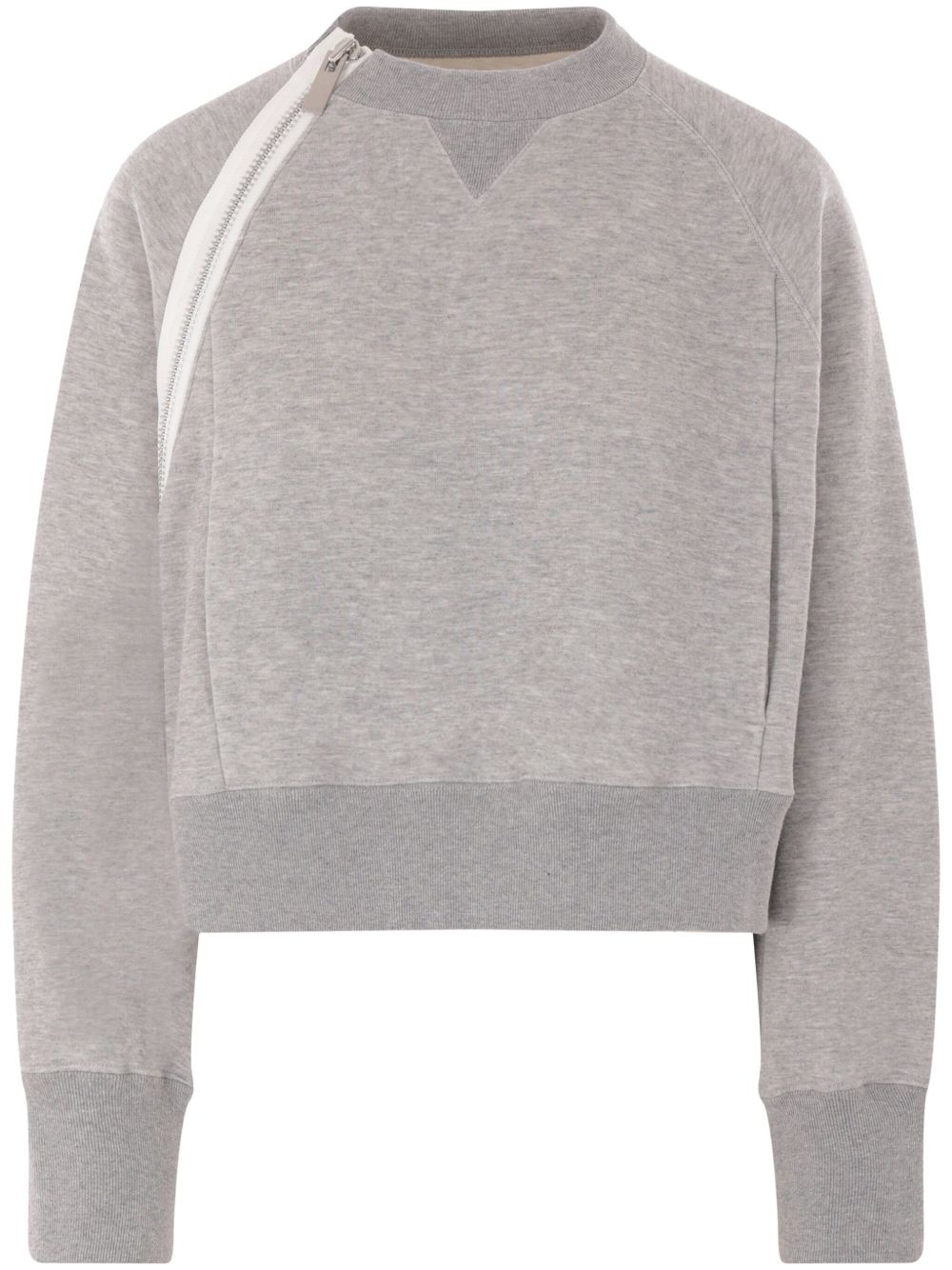 sacai mélange-effect sweatshirt - Grey