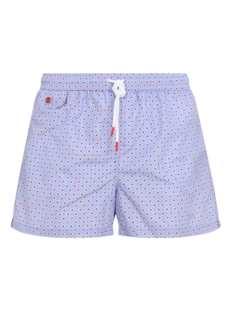 Kiton micro-pattern swim shorts 