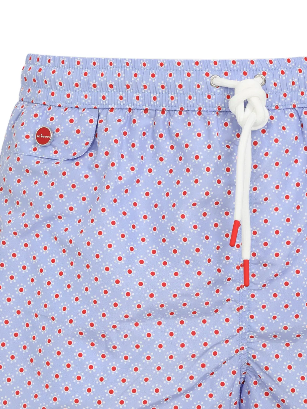 Kiton Zwembroek met print Blauw