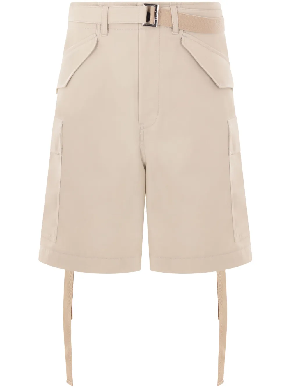 sacai ベルテッド カーゴショーツ - ニュートラル sacai ベルテッド カーゴショーツ - ニュートラル