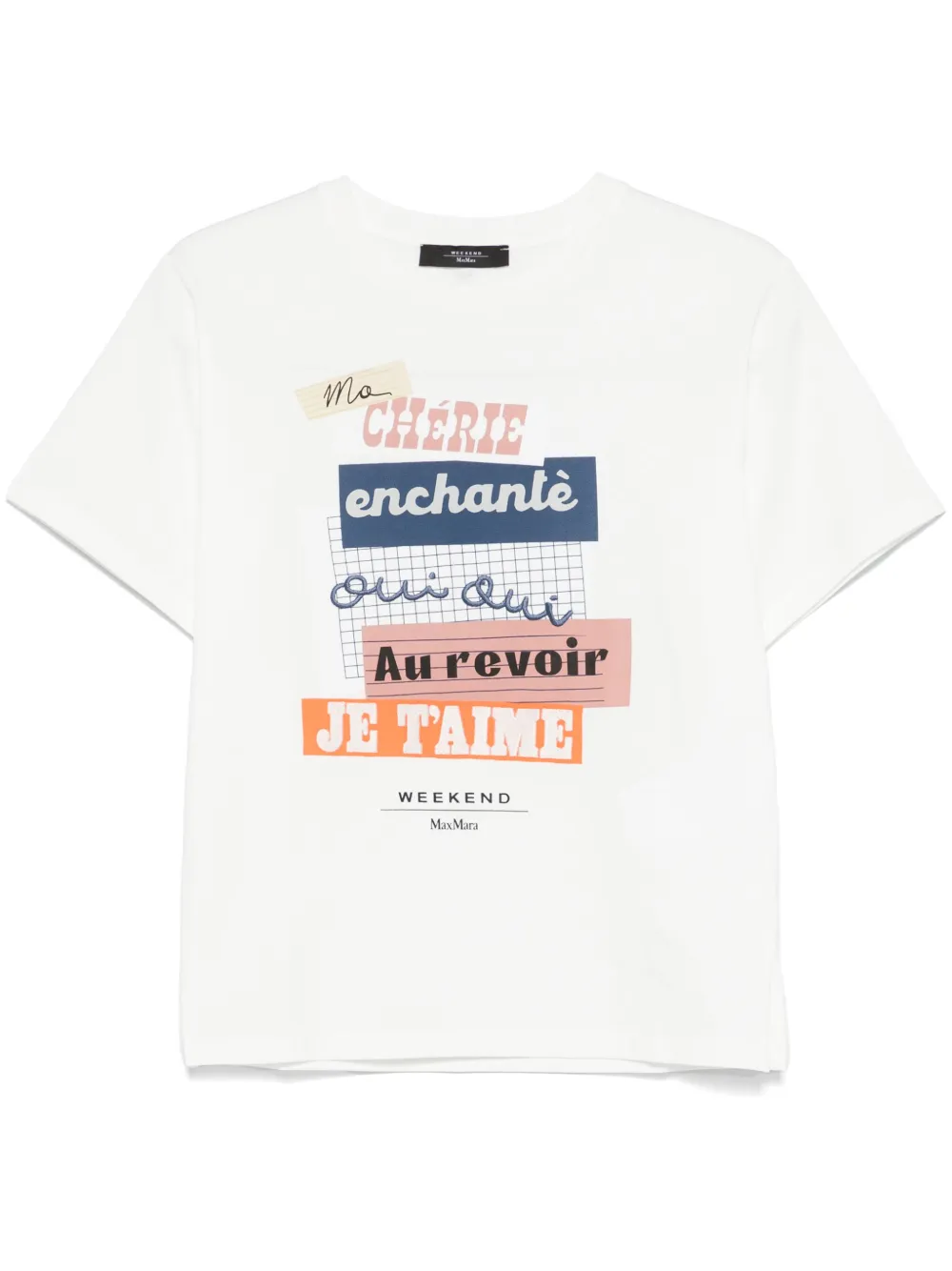 Max Mara T-shirt met grafische print Wit
