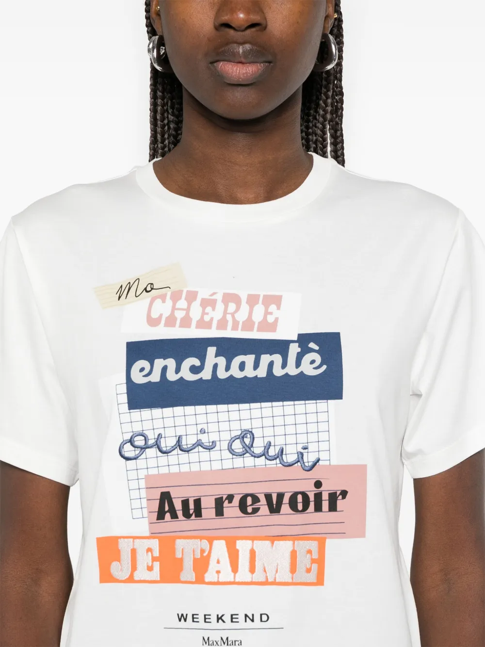 Weekend Max Mara T-shirt met grafische print Wit